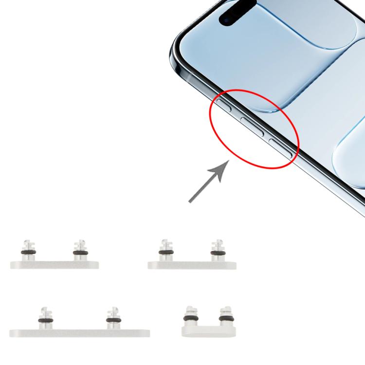 For iPhone Air Power Button and Volume Control Button (Silver) - 2