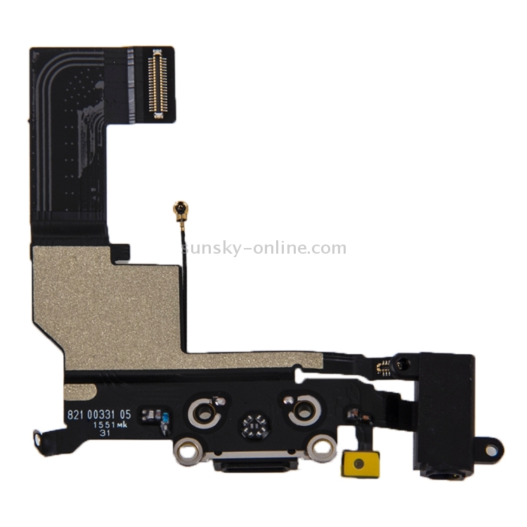Original Charging Port + Audio Flex Cable for iPhone SE(Black) - 1