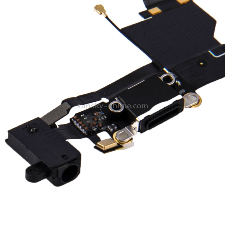 Original Charging Port + Audio Flex Cable for iPhone SE(Black) - 3