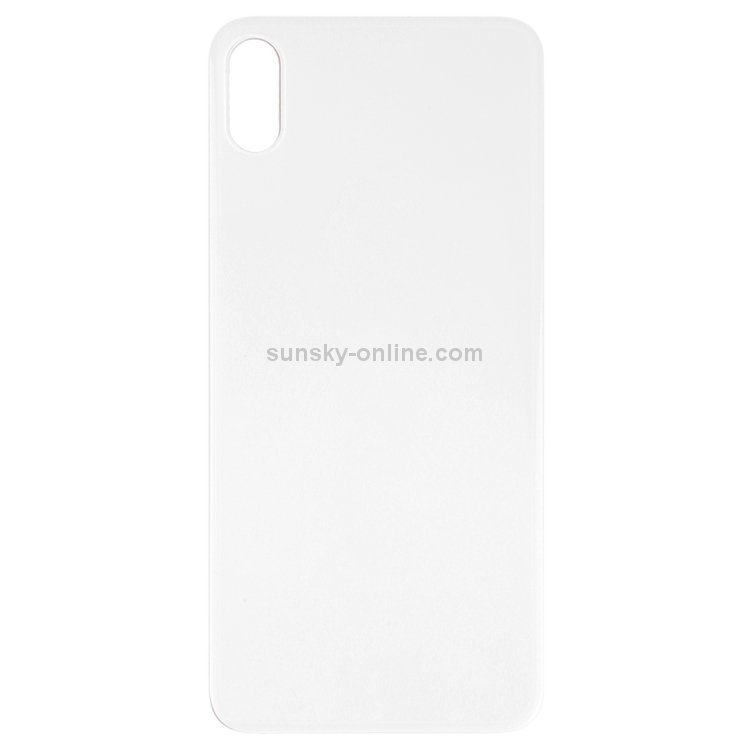 Easy Replacement Big Camera Hole Glass Back Battery Cover with Adhesive for iPhone X(White) - 1