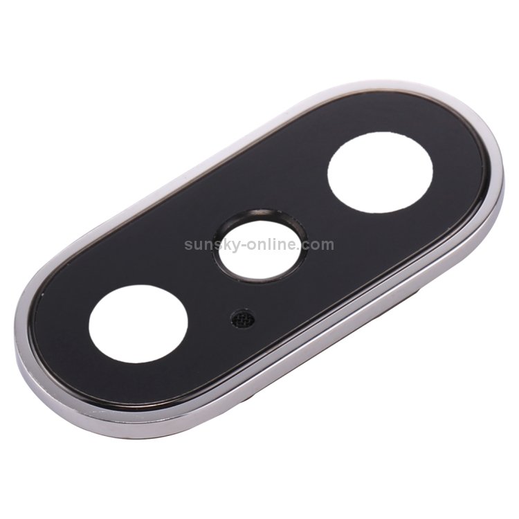 Rear Camera Lens Ring for iPhone X(Silver) - 3
