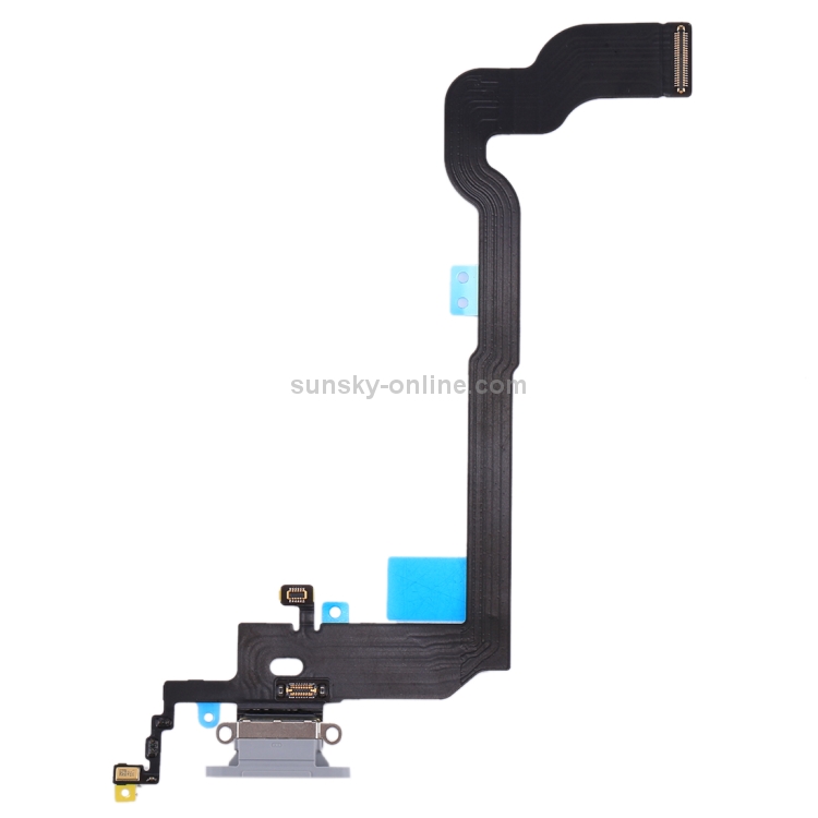 Charging Port Flex Cable for iPhone X (White) - 1