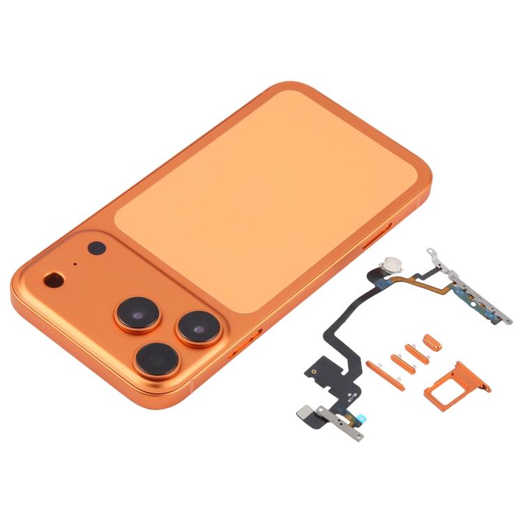 Back Housing Cover with Appearance Imitation of iP17 Pro for iPhone XR(Orange) - 3