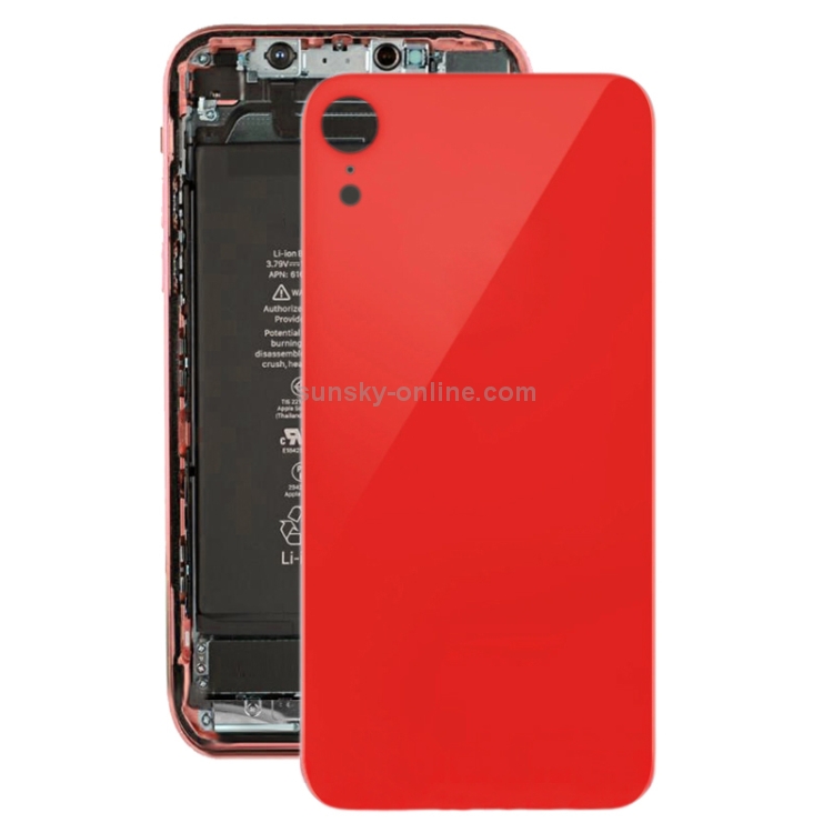 Back Cover with Adhesive for iPhone XR(Red) - 1