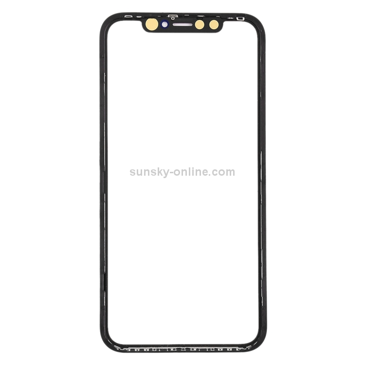 Front Screen Outer Glass Lens with Frame + OCA Optically Clear Adhesive for iPhone XR(Black) - 2