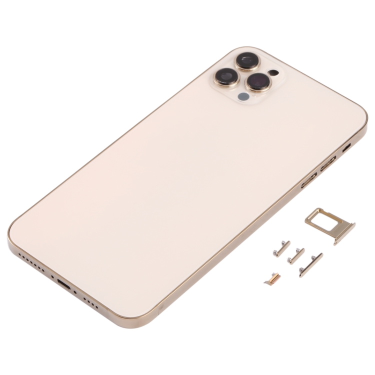 Back Housing Cover with Appearance Imitation of iP13 Pro Max for iPhone XS Max(Gold) - 1
