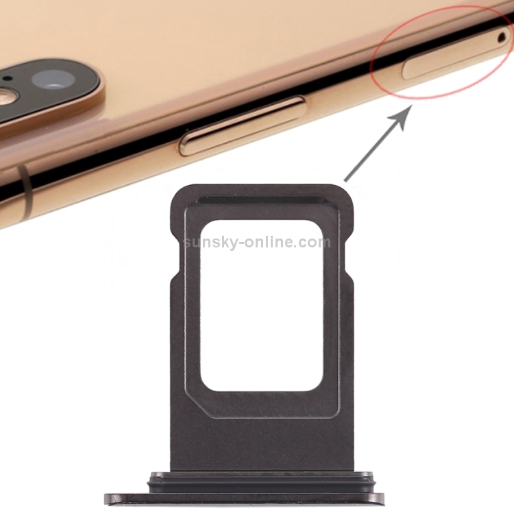 Double SIM Card Tray for iPhone XS Max (Double SIM Card)(Black) - 4