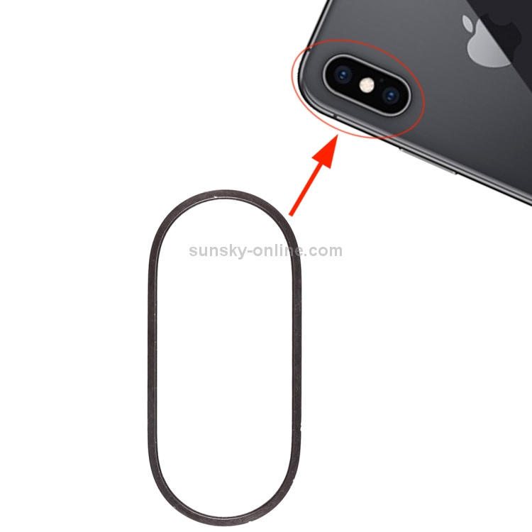 Rear Camera Glass Lens Metal Protector Hoop Ring for iPhone XS & XS Max(Black) - 3
